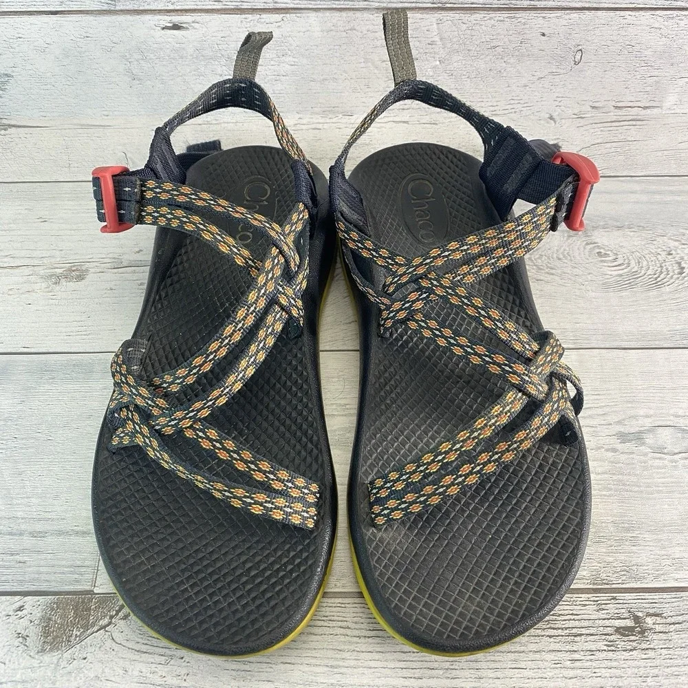 Chaco ZX1 Sandals Kids 5 Multi Crest Citrus Ecotread DoubleStrap Outdoor Hiking
